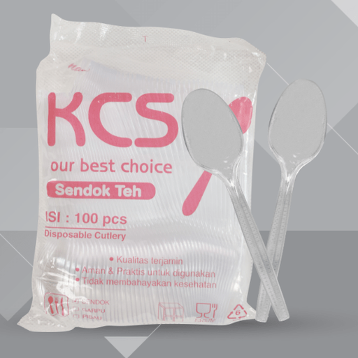 [KCS.STB] KCS PS Sendok Teh Transparant Pak(100)