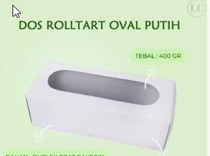 [BTG.RT26P] Roll Tart 350g 26x9x7.5 Oval Putih Pak(10)