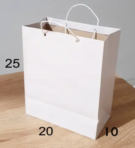 [SHK.P201025] SHK Paperbag 20x10x25cm Putih Pak(12)