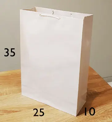 [SHK.P251035] SHK Paperbag 25x10x35 Putih Pak(12)