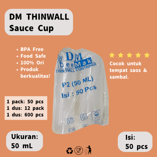[LSD.D50] DM Cup Saus 50ml Bening