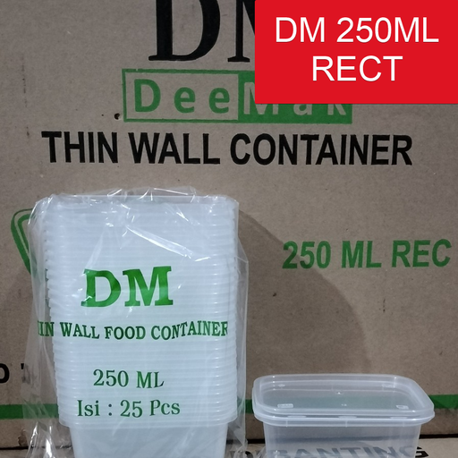 [LSD.D250RK] DM Thinwall Rectangle Kotak 250ml 