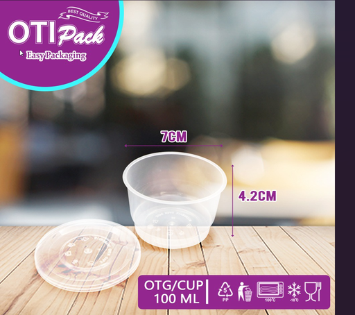 [LSD.O100C] OTIPACK Cup Puding Bening 100ml  + Tutup