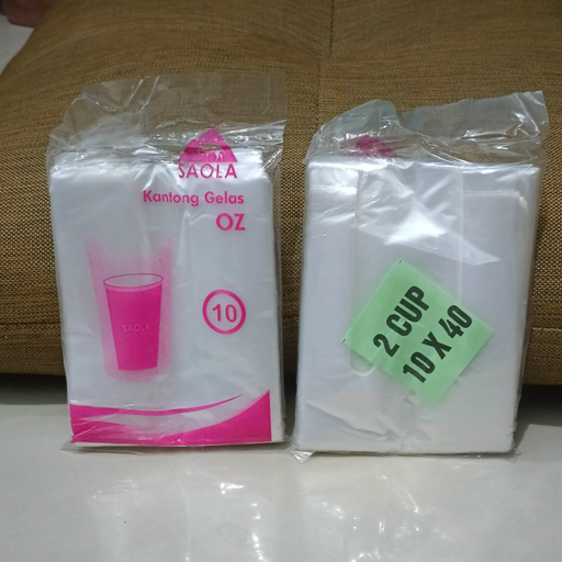 [LJY.SAOLA40] SAOLA Kresek 2 Gelas 10x40