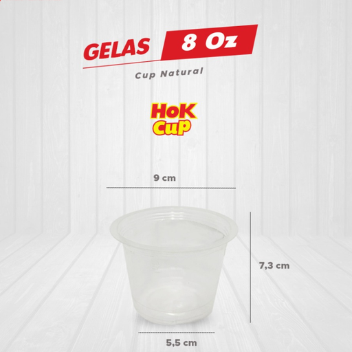 [MTP.8] HOK PP Cup 8oz 240ml 4gr Natural 