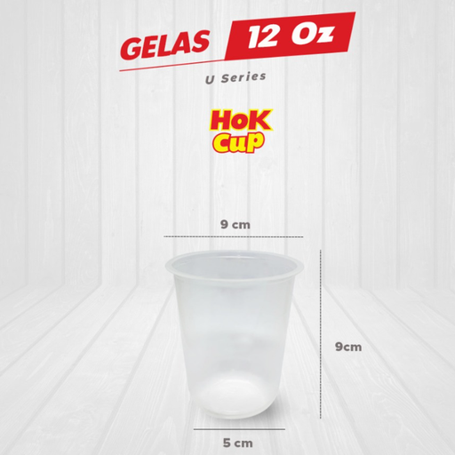 [MTP.U12] HOK PP Cup U 12oz 360ml 5gr D90 Natural
