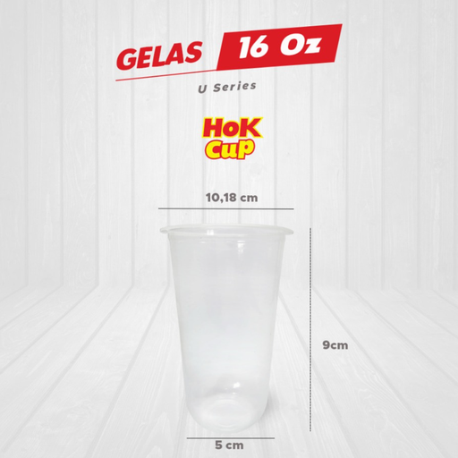 [MTP.U16] HOK PP Cup U 16oz 480ml 6gr D90 Natural