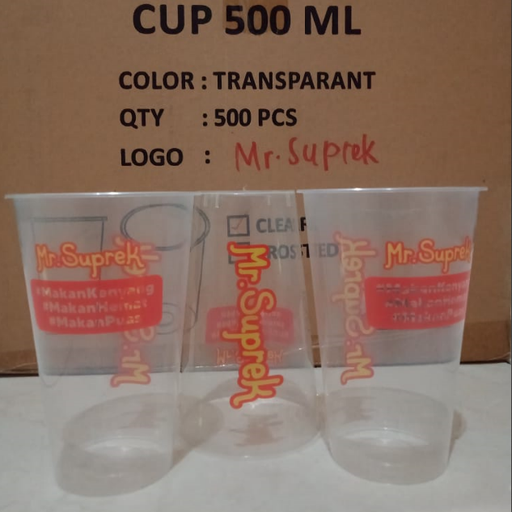 [WAL.16MRS] WAL PP Cup 16oz 500ml Inject (Print Logo MR SUPREK)