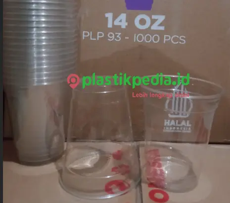 [PLP.148S] POLIPACK PET Cup Standart 14oz 420ml 8gr D92