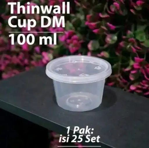 [LSD.D100C] DM Cup Puding Bawah Bulat 100ml